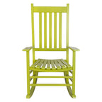 Shine Company Vermont Rocker, Outdoor, Front Porch Rocking Chair, Lime
