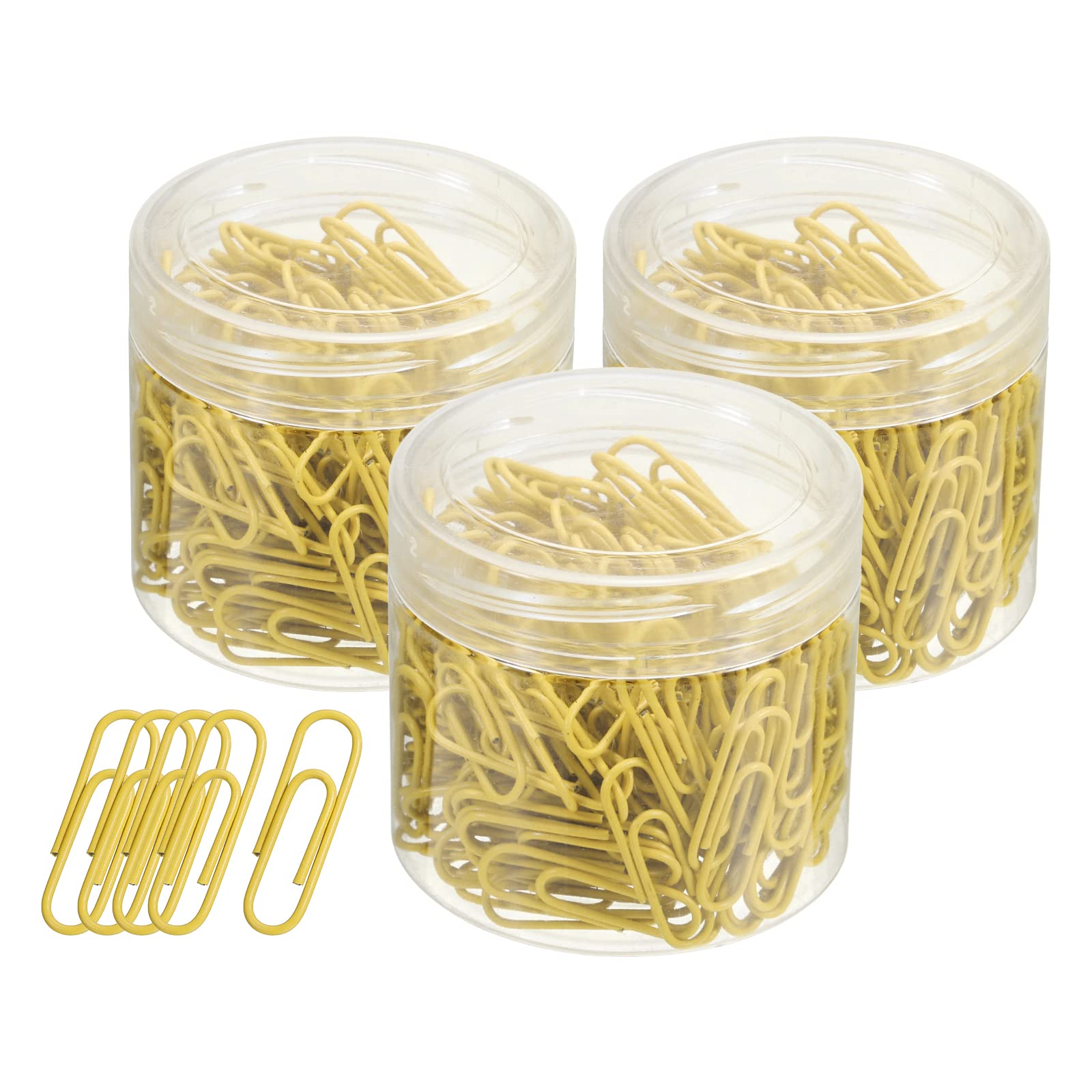 Yokive 600 Pcs Paper Clips, Office Clips Smooth Surface With Box | Keep Desk Neat, Great For Office, Art, Home, Daily Use (Yello