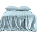 Elegant Comfort Luxurious 4-Piece Silky Satin Sheet Set, Skin And Hair Friendly, Wrinkle, Fade, Stain Resistant With Deep Pockets Fitted Sheet, Cooling Soft Satin Sheet Set, Full, Baby Blue