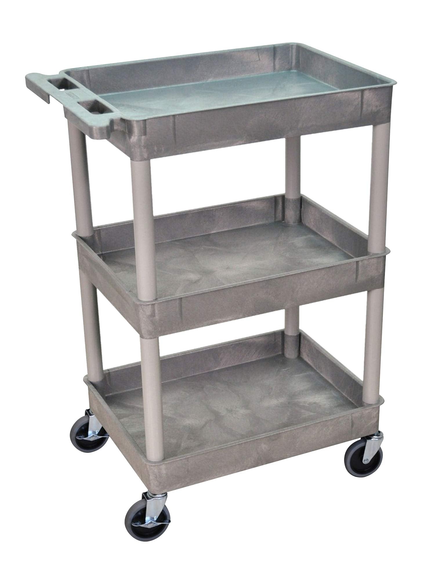 Luxor Stc111-G Tub Cart - Three Shelves