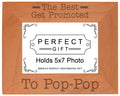 ThisWear Gift for Grandpa Best Get Promoted to Pop-Pop Natural Wood Engraved 5x7 Landscape Picture Frame Wood