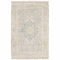 HomeRoots 509480 8 x 10 ft. Gray & Beige Oriental Hand Loomed Stain Resistant Rectangle Area Rug with Fringe