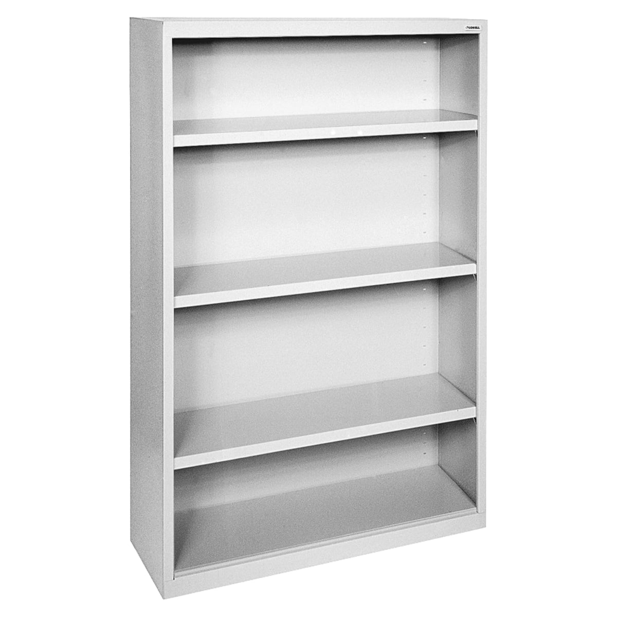 Lorell Llr41286 Fortress Series Steel Light Gray Book Case, 34.5&quot; X 13&quot; X 60&quot;