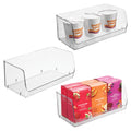 iDesign Stackable OpenFront Storage Bins, Set of 3, Clear