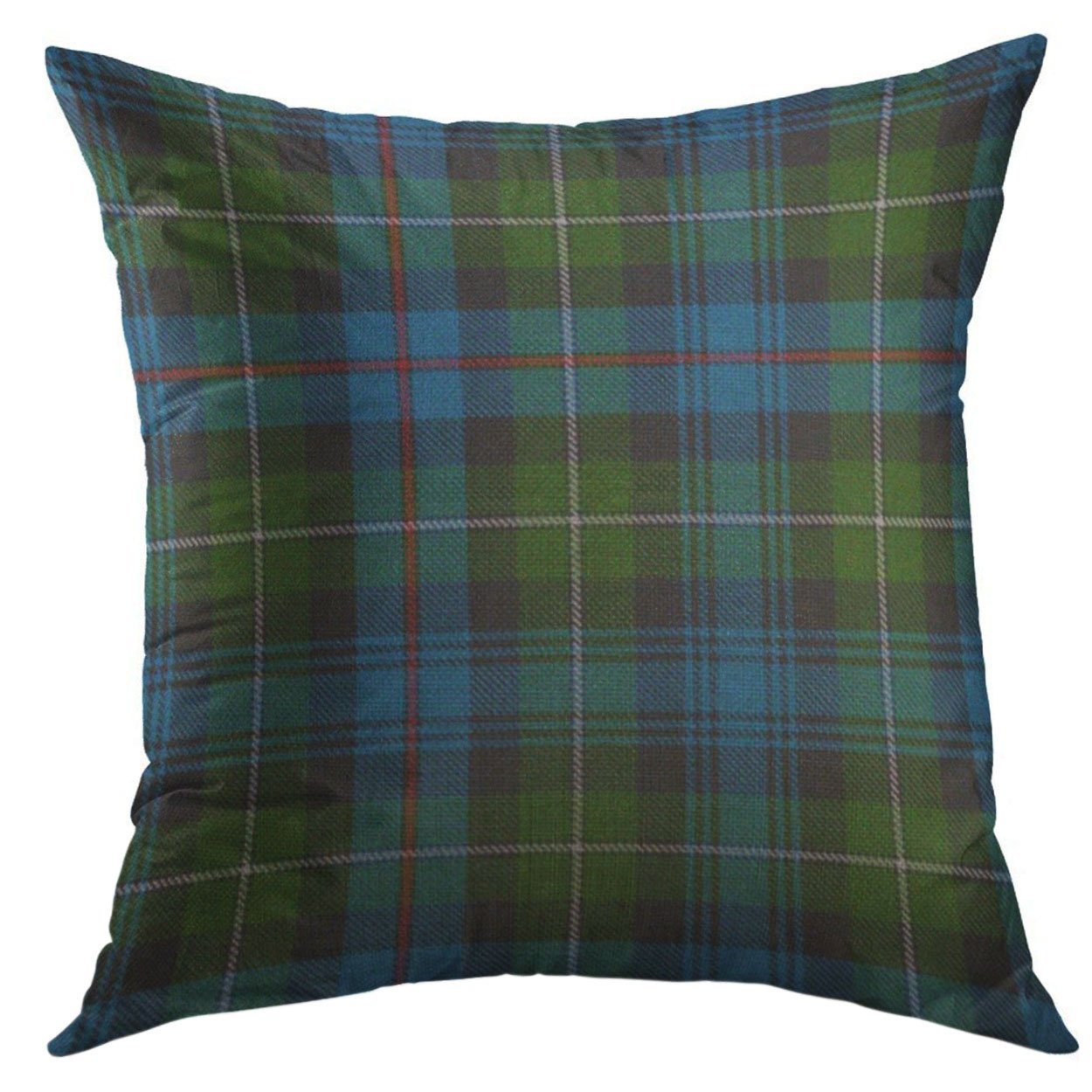 Mugod Decorative Throw Pillow Cover Colorful Accent Mackenzie Tartan Plaid Green Idea Home Decor Pillow Case 18X18 Inch
