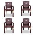 Avro Furniture 9955 Plastic Chairs, Set Of 4 Matt Pattern Plastic Chairs For Home, Living Room, Bearing Capacity Up To 200Kg Str