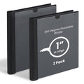 Tashkummy 360 Degree Pivotable Binder, 3 Ring Binder 1 Inch, Flexible Binders 3 Ring, Foldable Three Ring Binders- White