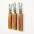 Mokof Wood Wall Planters with Artificial Plant Eucalyptus, Modern Farmhouse Wall Decor for Living Room, Bedroom, Bathroom, Woode