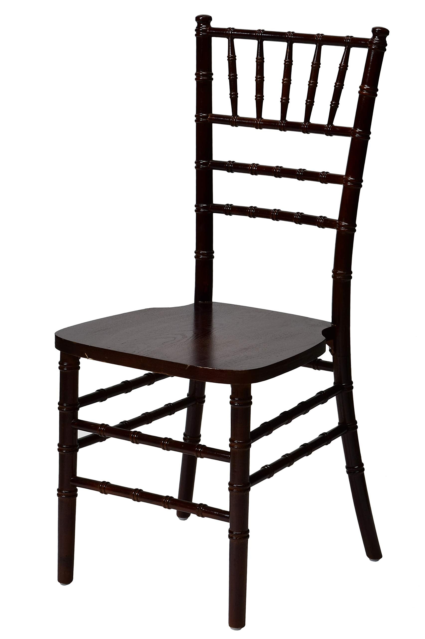 Commercial Seating Products European Red Mahogany Wood Dining Chairs, 1-Pack