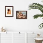 Golden State Art, 9X12 Picture Frame With Mat For 6X8 - High Definition Glass Wall Mounting Horizontal Vertical Display (Brown,