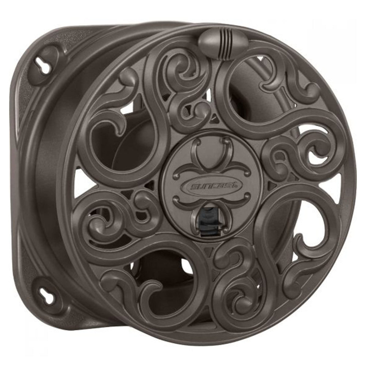 Suncast Sidewinder Side Scroll 60' Garden Hose Reel, Bronze