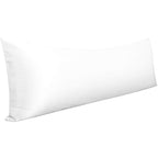 Ntbay Satin Body Pillowcase For Hair And Skin, Luxurious And Silky Pillow Case With Envelope Closure, 20X54 Inches, White