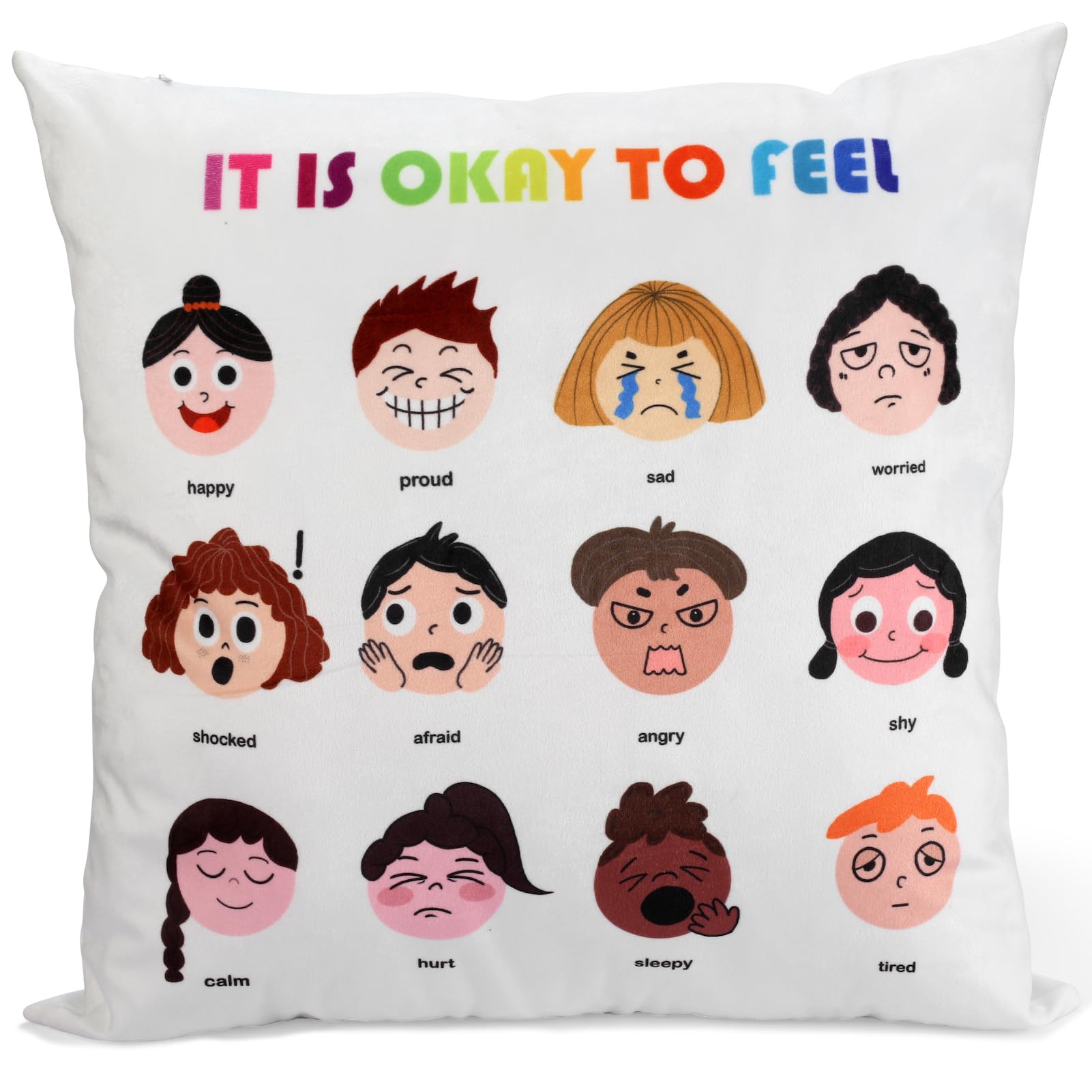 B Bbpm It Is Okay To Feel-Counseling Office Must Haves Throw Pillow Covers Calming Corner Mental Health Pillow Decor For Kids Cl