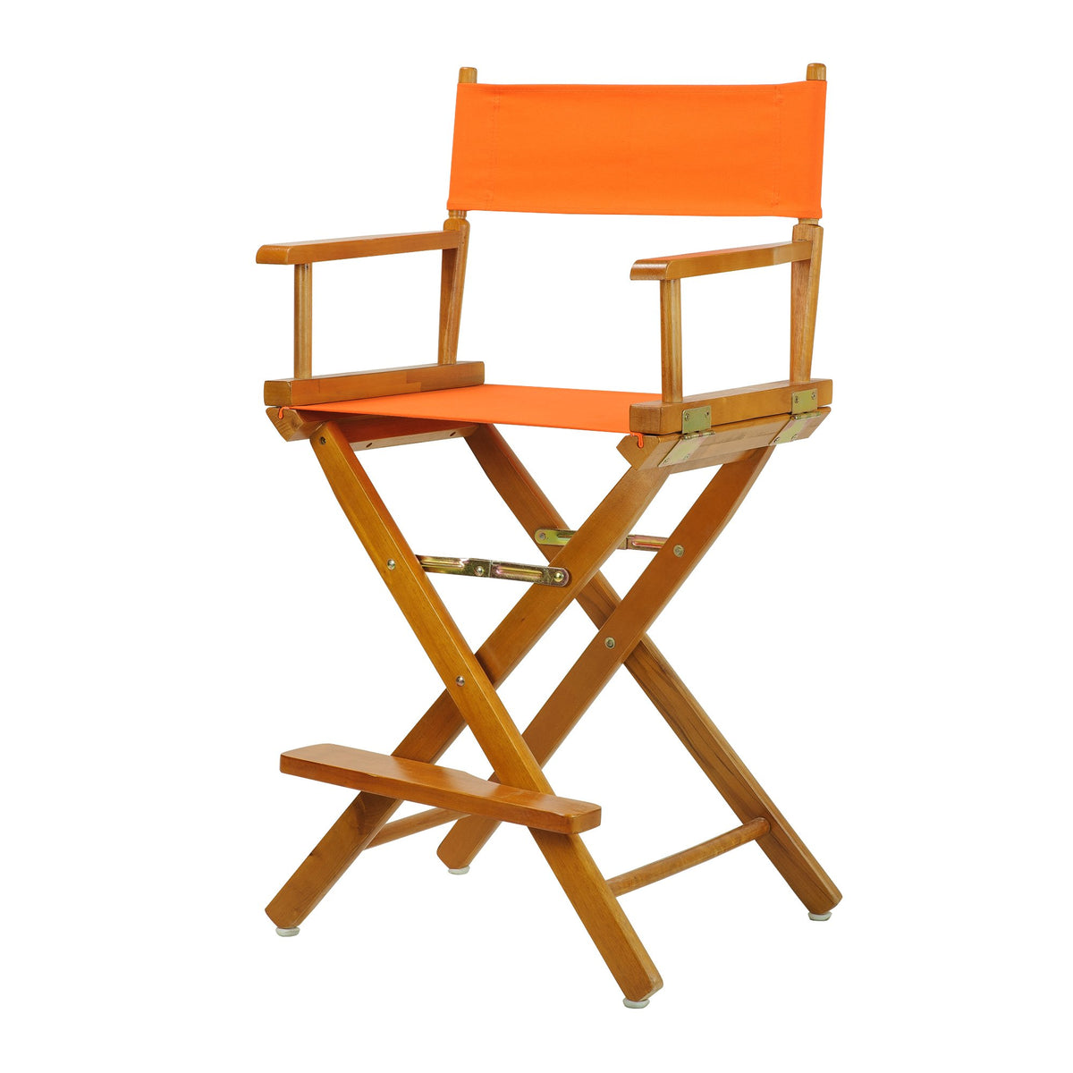 Casual Home 24&quot; Director'S Chair Honey Oak Frame-With Tangerine Canvas, Counter Height