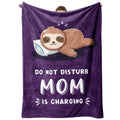 Funny Gifts For Mom Mothers Day, Mom Is Charging Sloth Blanket 60' X 50', Moms Birthday Gifts, Present For Moms From Daguther