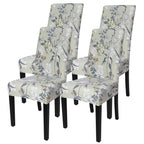 Searchi Printed Dining Room Chair Covers Set Of 4, Stretch Kitchen Chair Covers Washable Parsons Chair Slipcover Removable Dining Chair Protectors For Hotel,Ceremony(Floral Pattern4)
