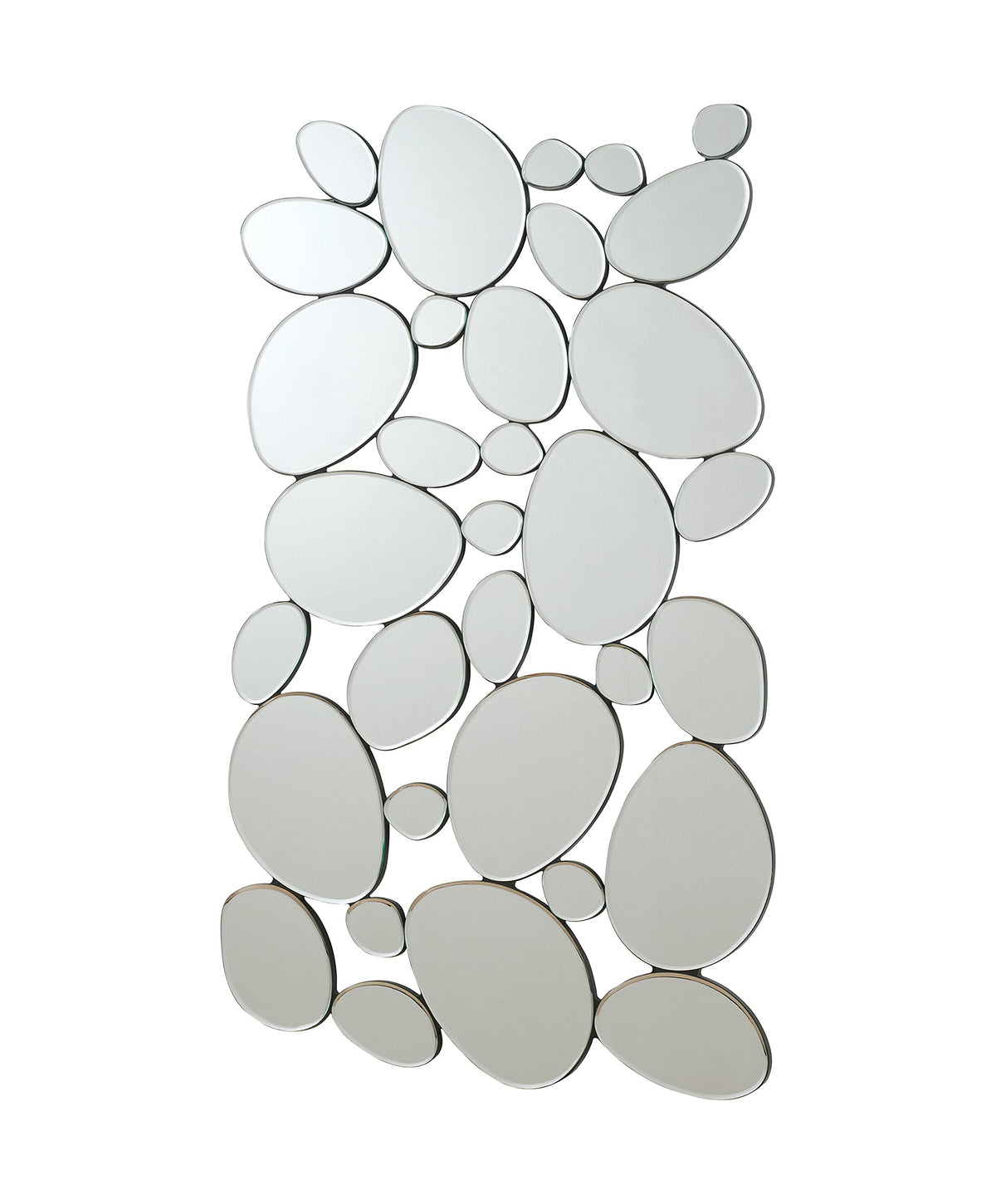 Coaster Home Furnishings Pebble Wall Mirror With Stone Shape, Desert Sand, 28.75&quot;D X 51.13&quot;W X 1&quot;H (901791)