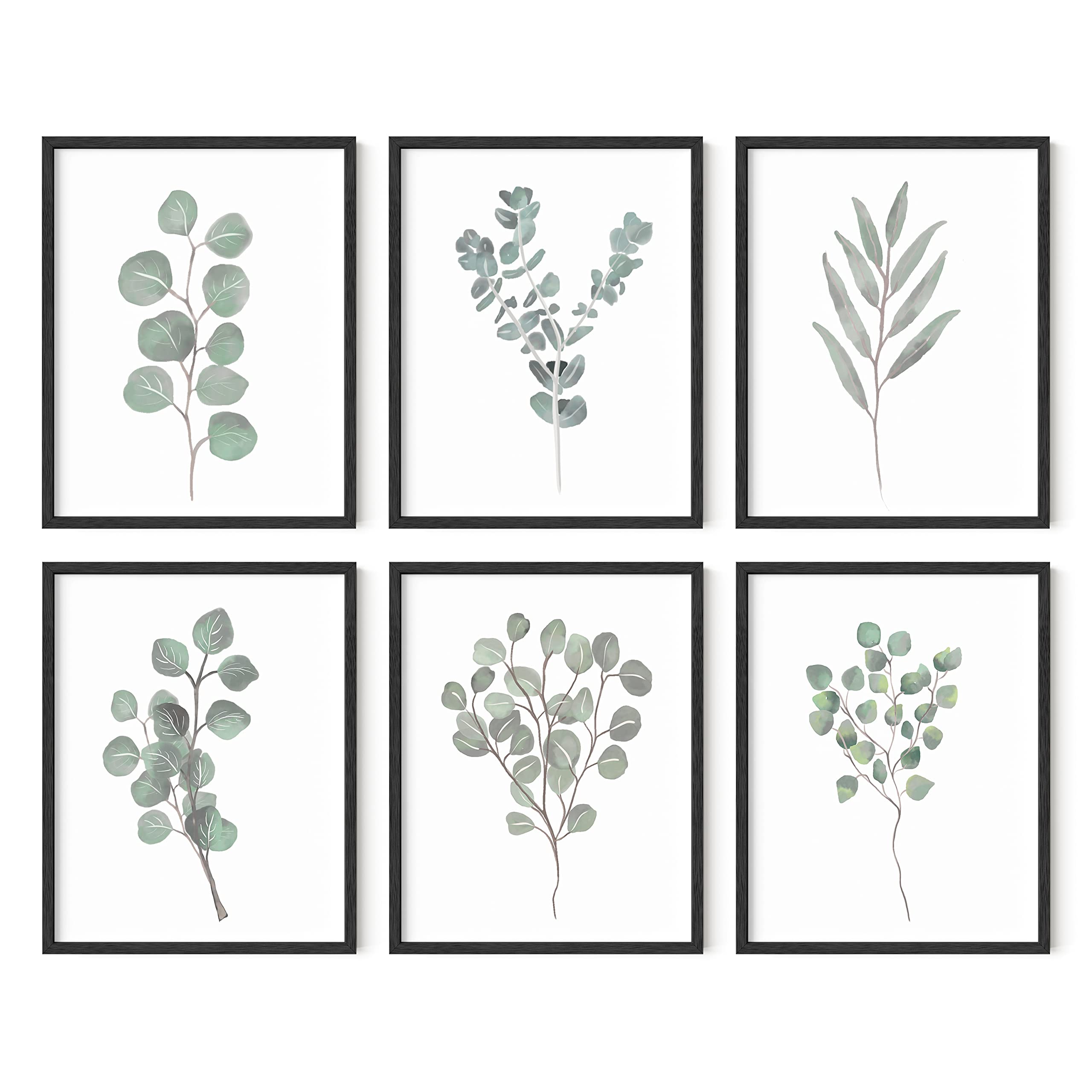 HAUS AND HUES Leaf Prints Botanical Wall Decor,Botanical Art Prints & Eucalyptus Leaves Wall Decor, Botanical Prints Wall Art, E