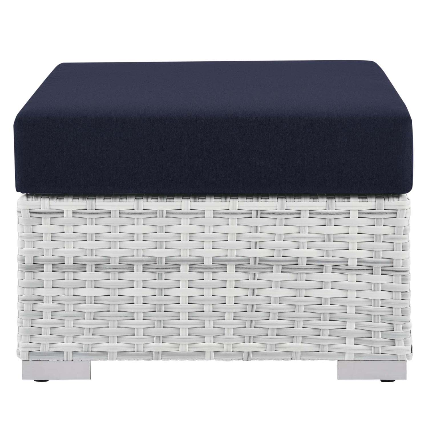 Modway EEI-4301-LGR-NAV Ottoman, Light Gray Navy 25 x 25 x 12