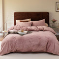 Cottonight Pink Velvet Comforter Set King Dusty Pink Flannel Bedding Comforter Set Winter Warm Blush Pink Heavyweight Warm Blank