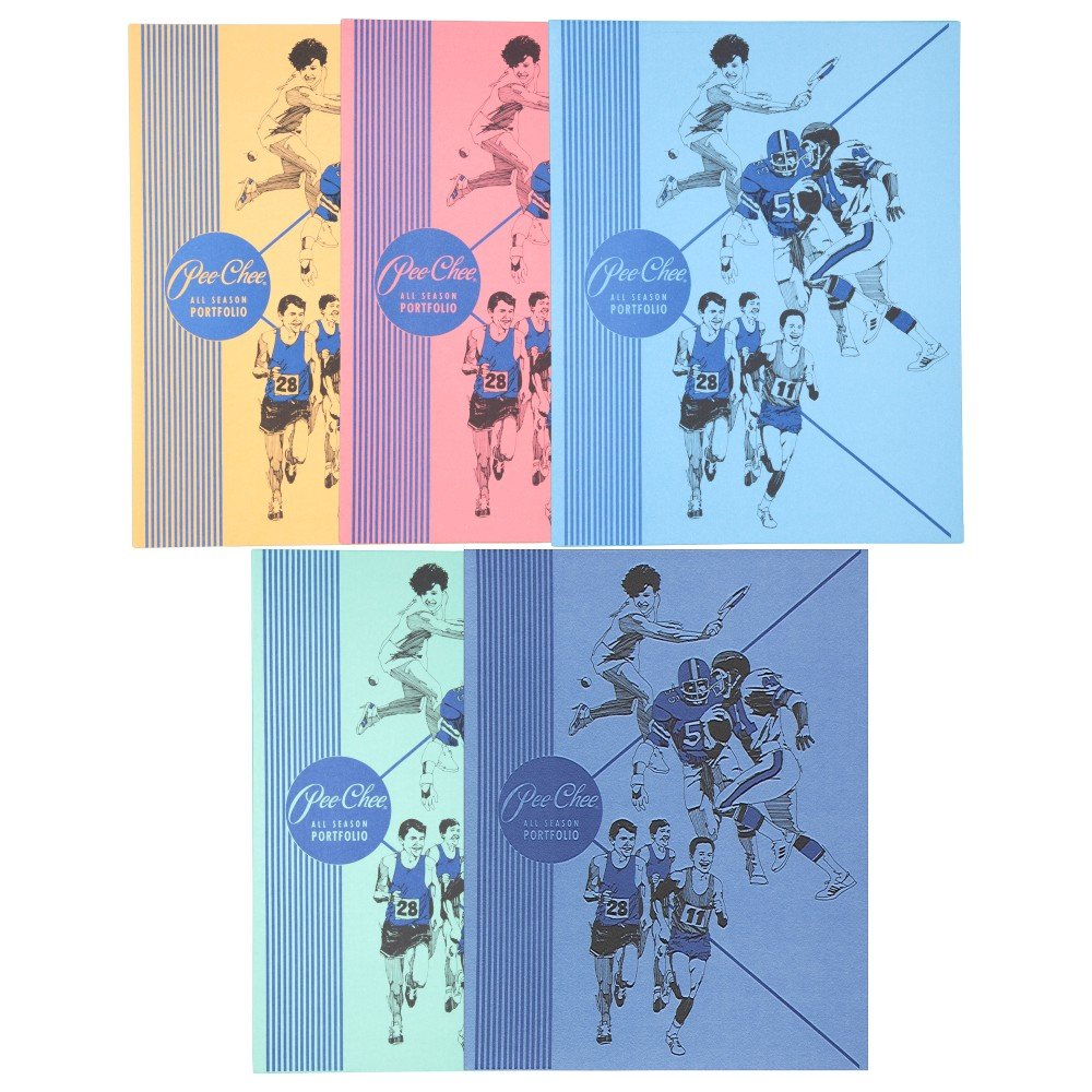 Mead 2-Pocket Folders, Color Talk Pee Chee Portfolio, Assorted Colors, 5-Pack (73331)