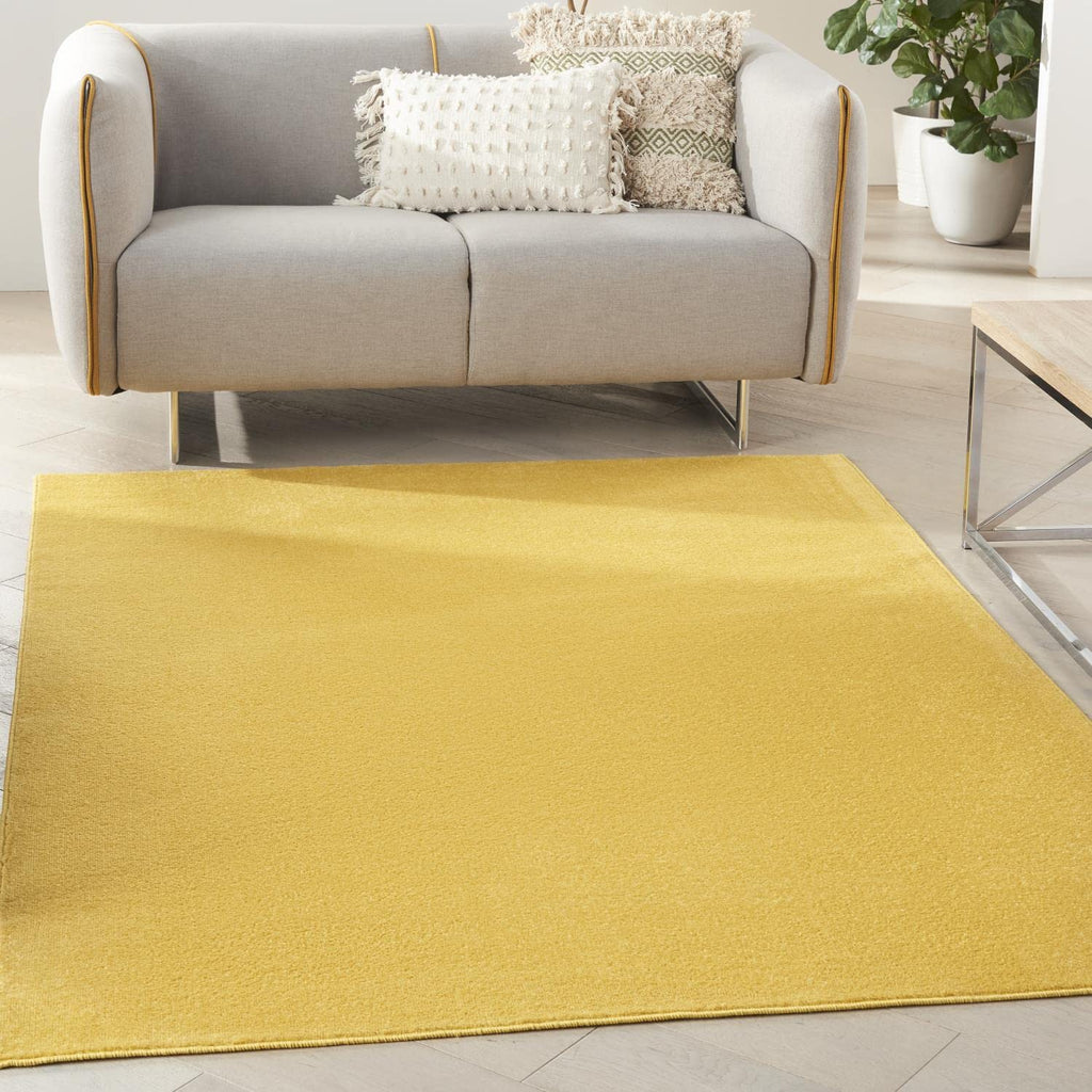 Nourison Essentials Indoor/Outdoor Yellow 6' X 9' Area -Rug, Easy -Cleaning, Non Shedding, Bed Room, Living Room, Dining Room, Backyard, Deck, Patio (6X9)