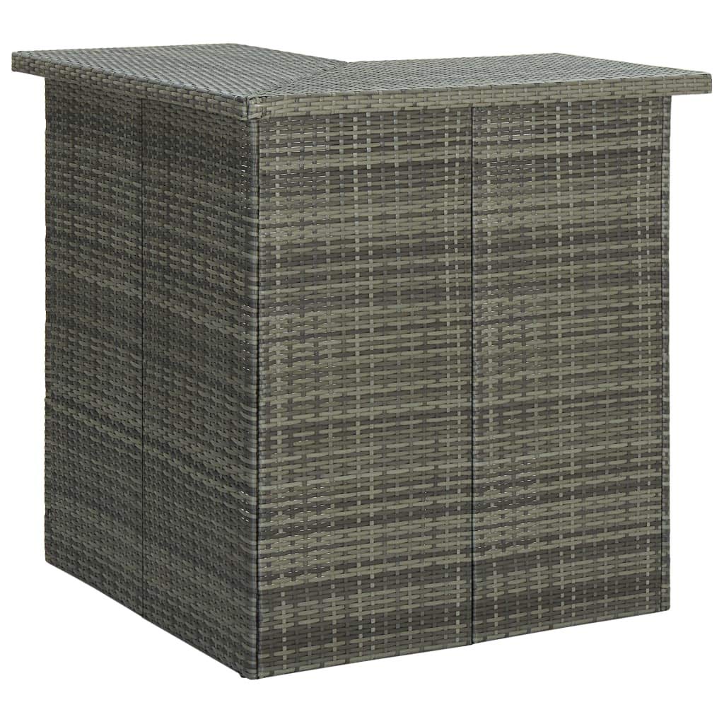 vidaXL Poly Rattan Bar Table