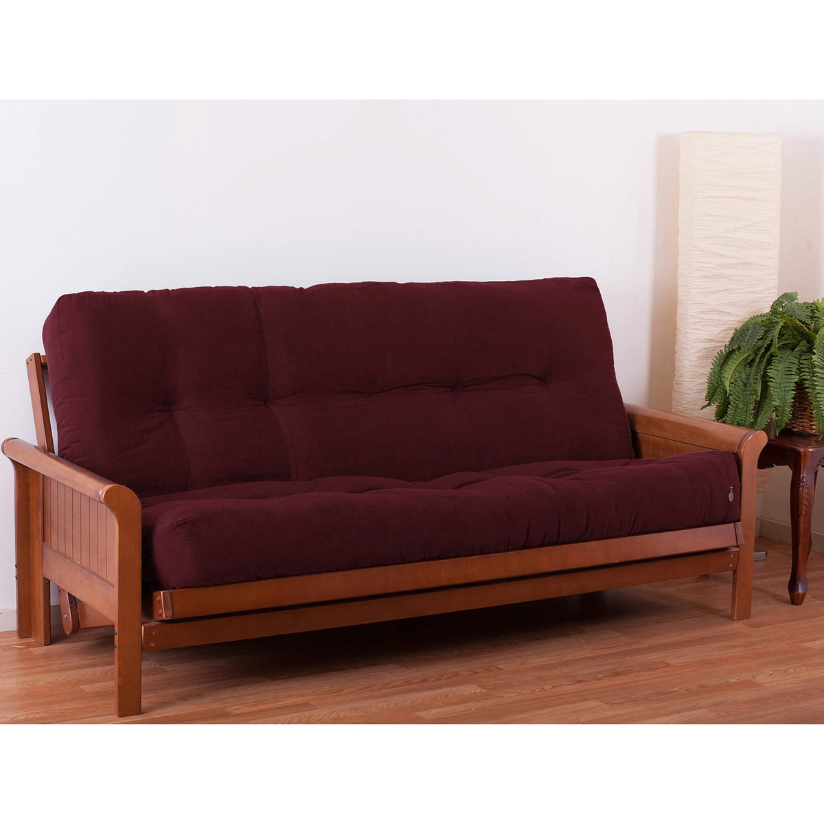 Blazing Needles Renewal 9&quot; Twill Futon Mattress, Full, Burgundy