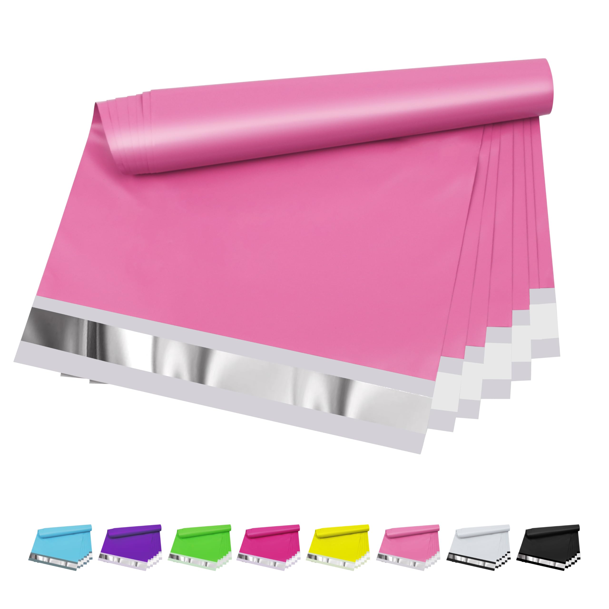 Vapulcio Poly Mailers 10X13 Inch 100 Pcs - Pink Waterproof Shipping Envelopes For Small Business With Tear Resistance And Self-S