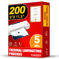 Caregy 300 Pack Laminating Sheets, Holds 8.5 X 11 Inch Sheets,5 Mil Thermal Laminating Pouches,9 X 11.5 Inches Lamination Sheet