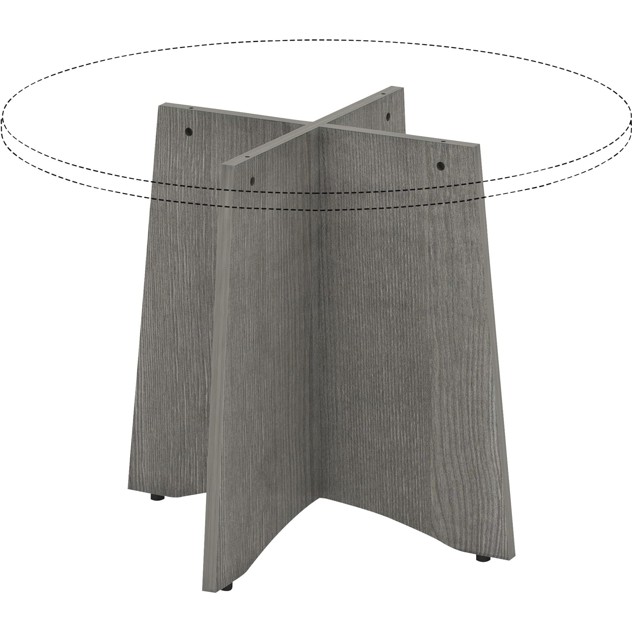 Lorell, LLR69589, Weathered Charcoal Round Conference Table, 1 Each