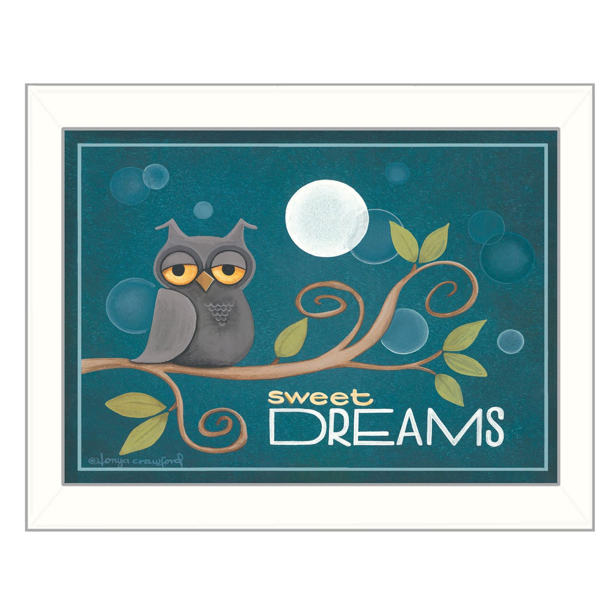 Sweet Dreams White Framed Print Wall Art