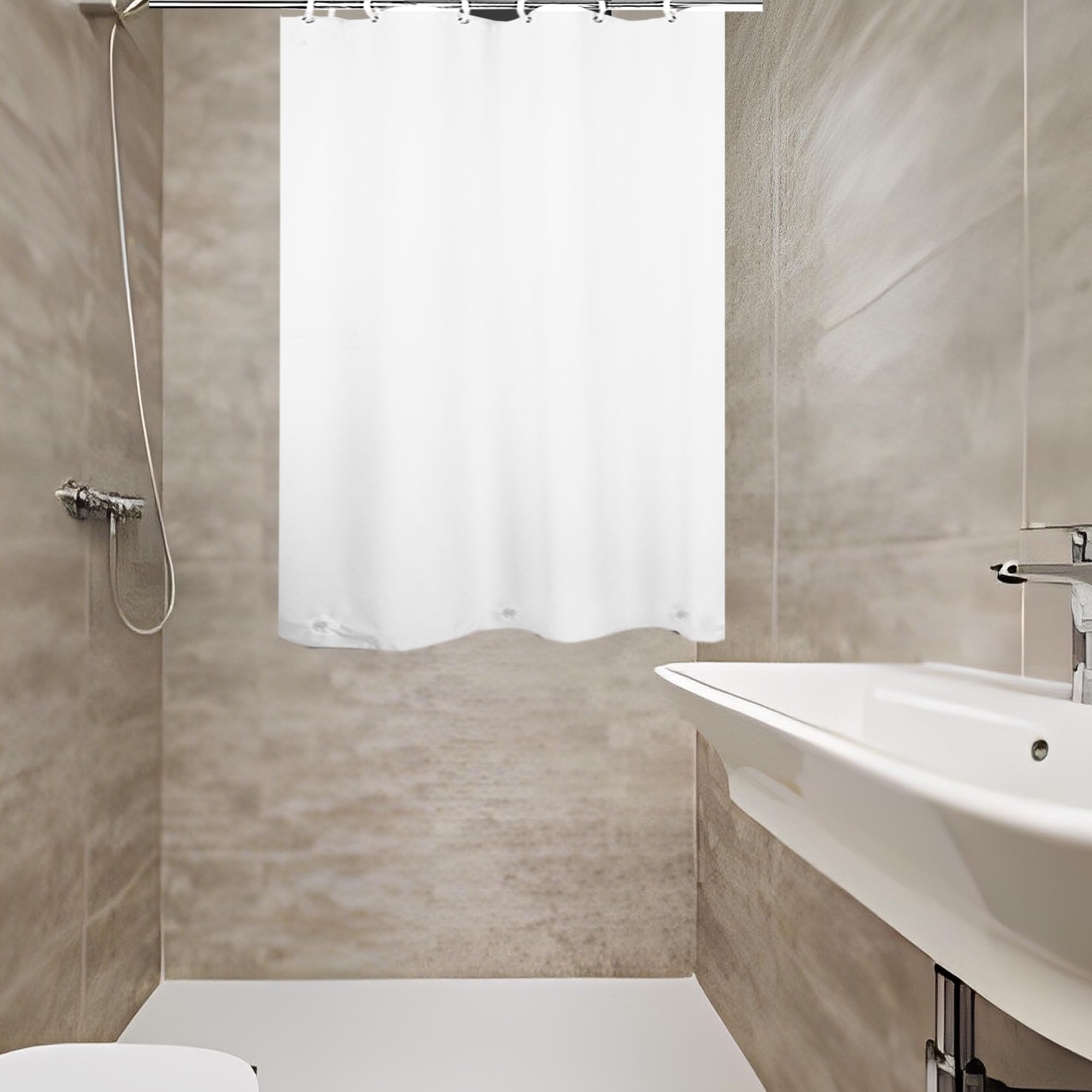 Absenk Waterproof Shower Curtain For Window Inside Shower, 36 X 48 Inches Short Plastic Bathroom Window Curtain Heavy Duty Vinyl