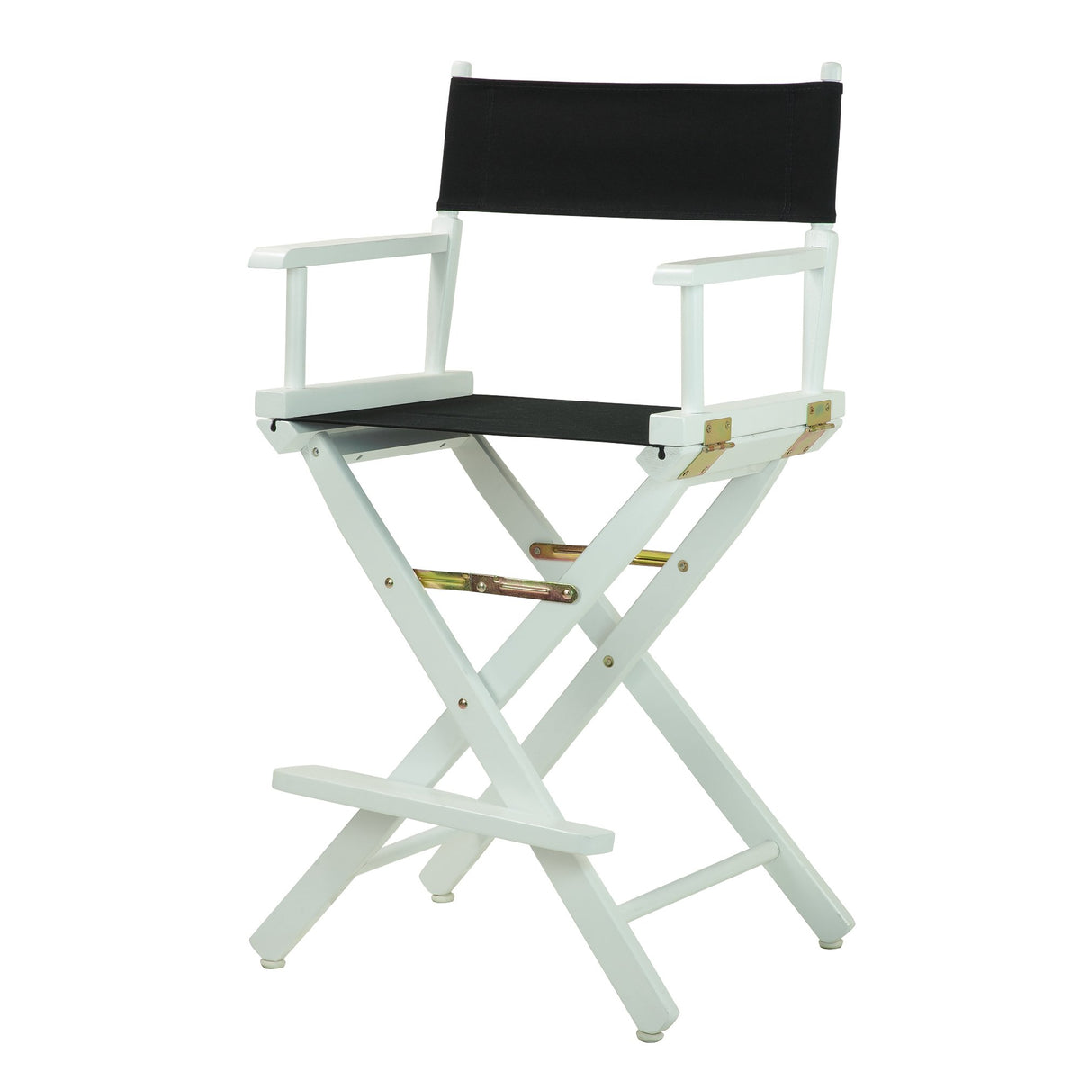 Casual Home 24&quot; Director'S Chair White Frame With Black Canvas, Counter Height