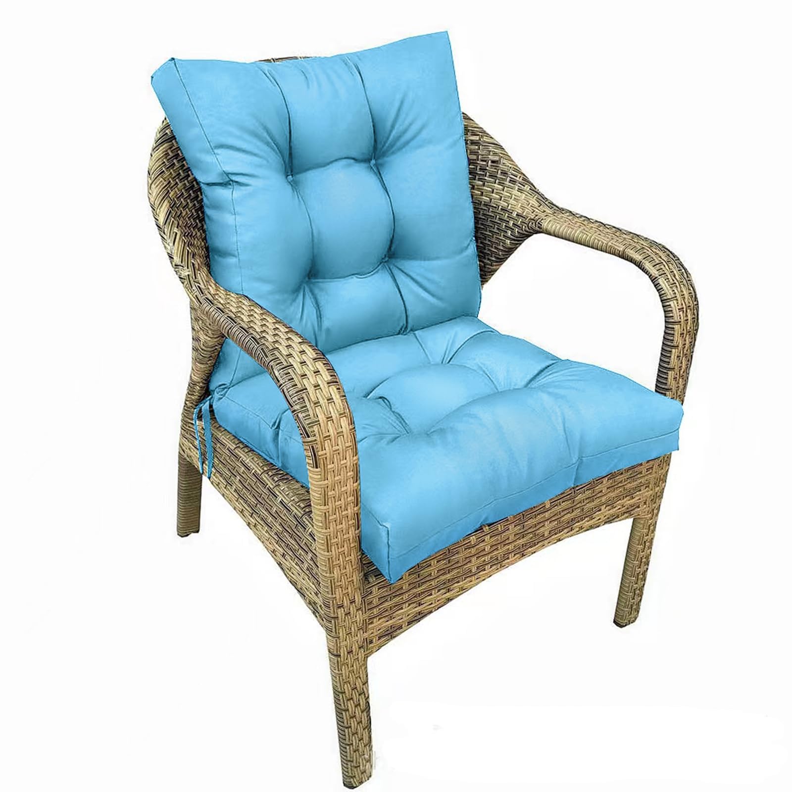 Eoieov Outdoor Patio Fumiture Cushions Thicken Waterproof Patio Chair Cushion With Ties For Garden Indoor Kitchen, Dining Room,