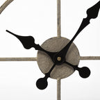 HomeRoots Wood 19' Large Brown Farmhouse Style Wall Clock