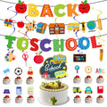 Yhchlhff 47 Pcs Back To School Banner Decorations Back To School Hanging Swirls Decorations Back To School Classroom Ceiling Pho