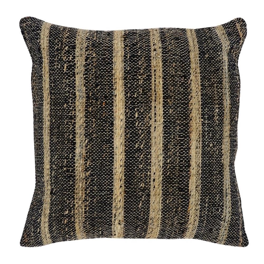 Kosas Home Organa 22X22 Transitional Fabric Throw Pillow In Black/Natural