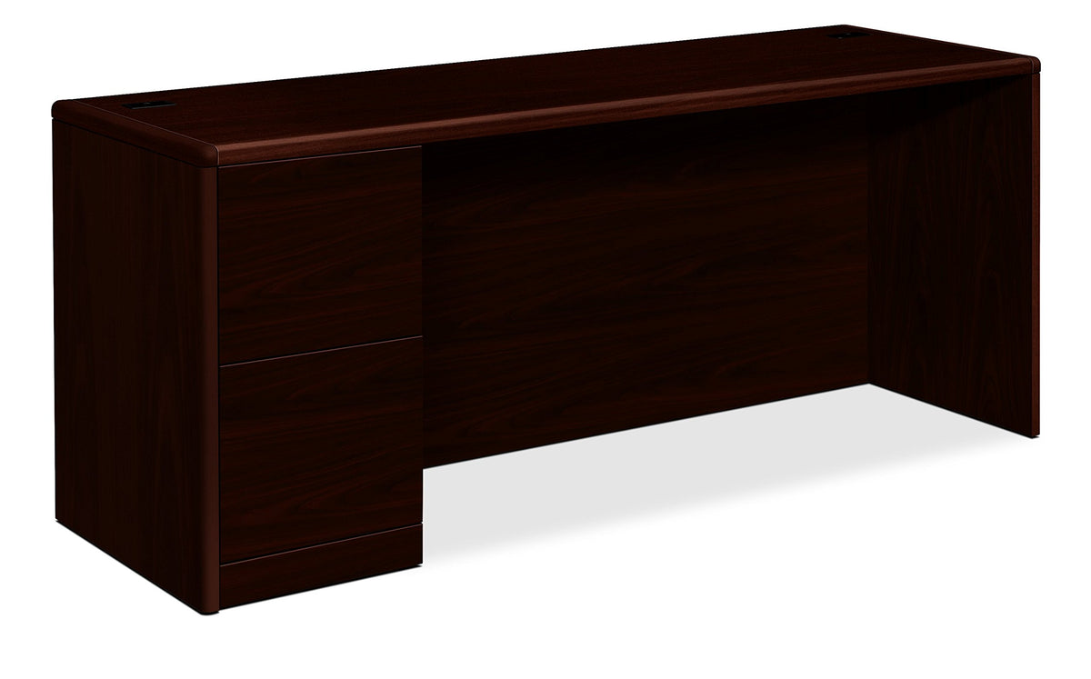 Hon 10708Lnn 10700 72 By 24 By 29-1/2-Inch Full-Height Left Pedastal Credenza, Mahogany Frame/Top