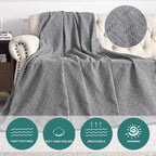 Mysky Home Couch Cover Sofa Covers For 3 Cushion Couch Sofa Protector Sectional Sofa Couch Cover For Pets Sofa Throws Living Room Geometrical Sofa Slipcovers For Dogs (X-Large, 91' X 118', Grey)