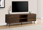 Monarch Specialties I 2787 Tv Stand, 72 Inch, Console, Media Entertainment Center, Walnut, Mid Century
