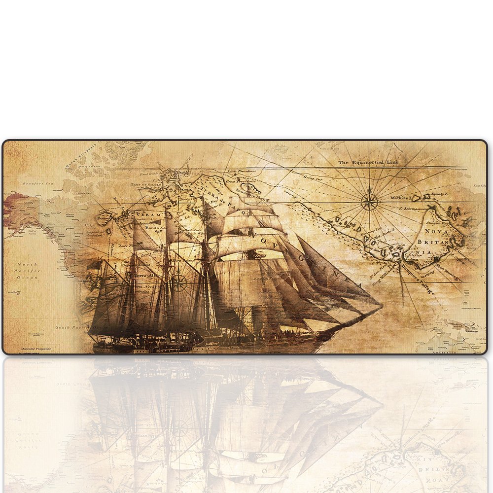 Cmhoo Xxl Professional Large Mouse Pad & Computer Game Mouse Mat (35.4X15.7X0.1In, Boat)
