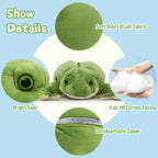 Tezituor Giant Realistic Frog Stuffed Animal Plush Toy, 20.5    Large Mommy Frog With 4 Babies Pillow Gifts For Boys Girls