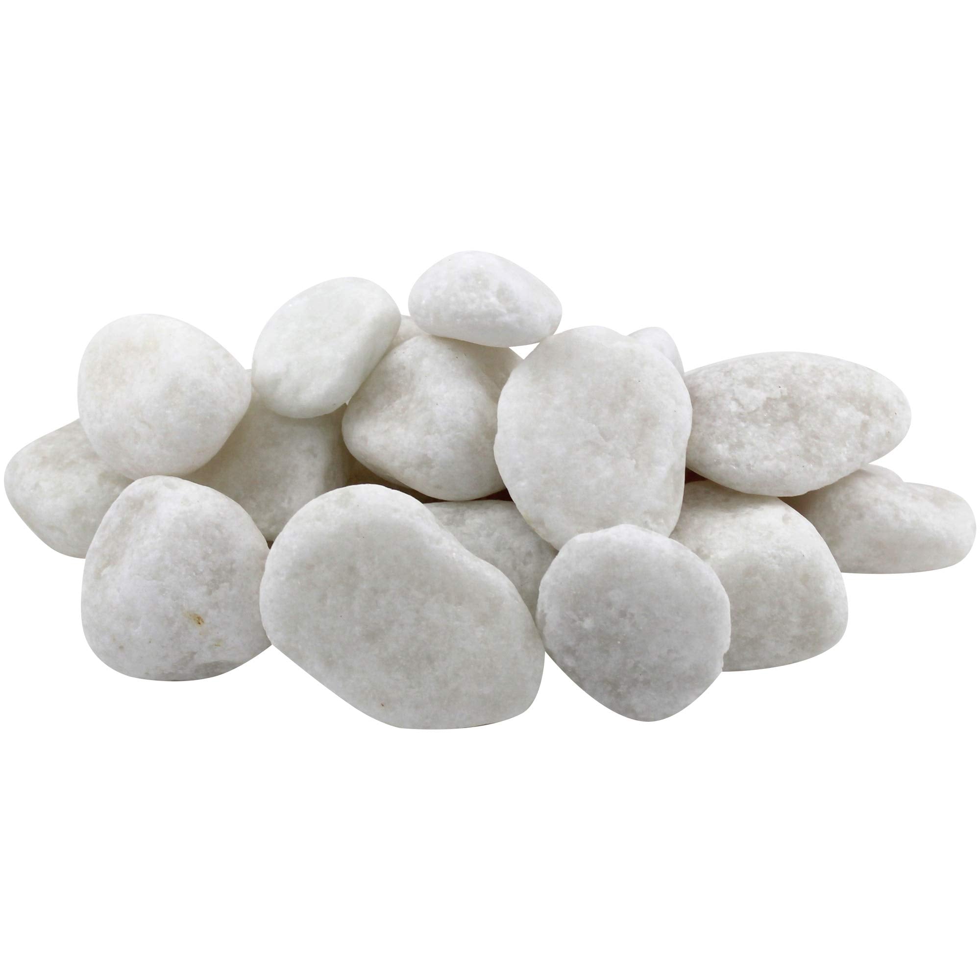 Margo Garden Products 1-3' 30Lbs Rainforest Snow White Pebbles, 30 Pounds