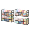 Hongtamoya 2 Pack Stackable Closet Storage Shelf