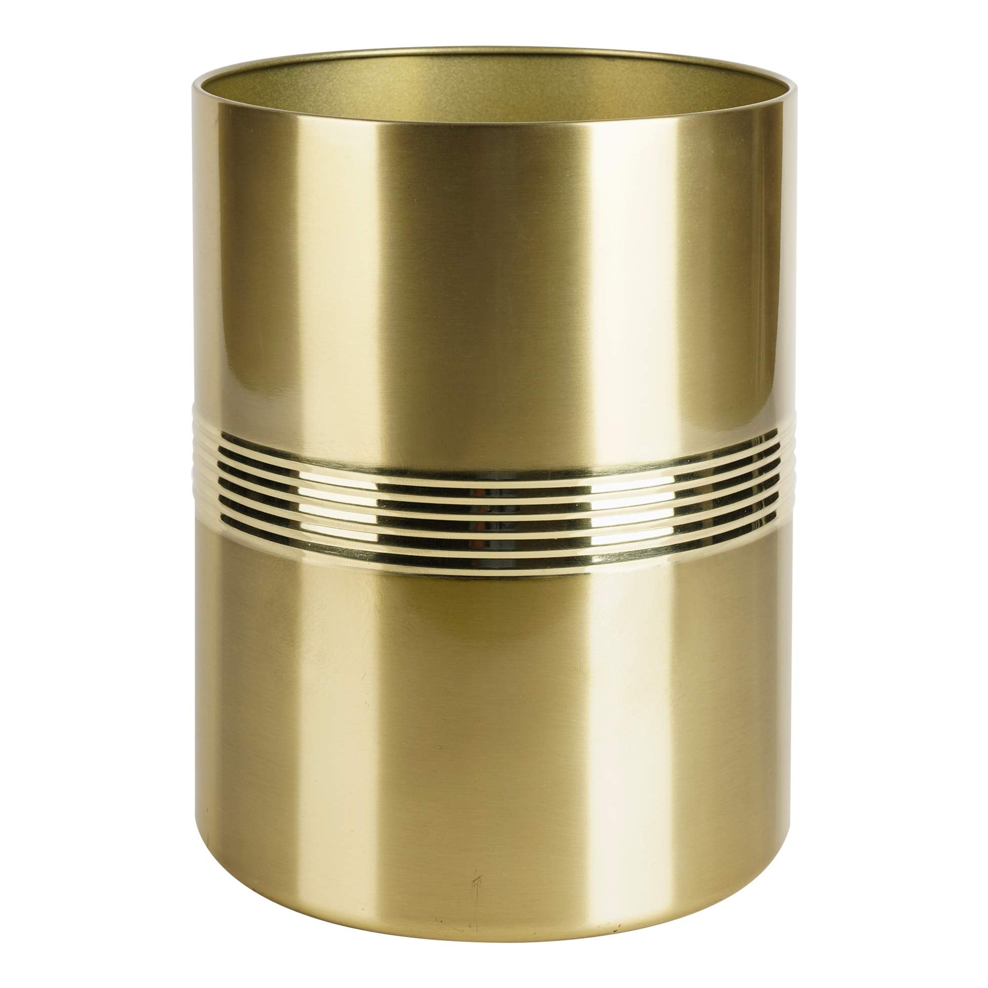 nu steel Nusteel Steel Jewel Decorative Stainless Steel Small Trash Can Wastebasket, Garbage Container Bin for Bathrooms, Powder