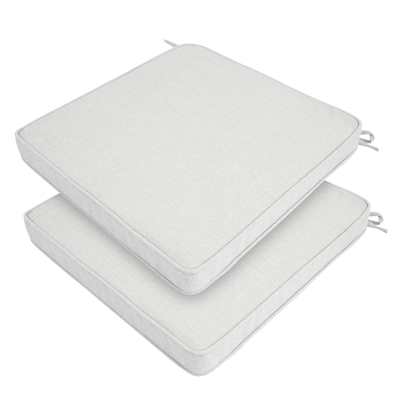 Funhome Outdoor Chair Cushions 18'X18'X2.5' Set Of 2,Waterproof Patio Chair Cushion With Zipper&Ties,18X18 Inch Replacement S