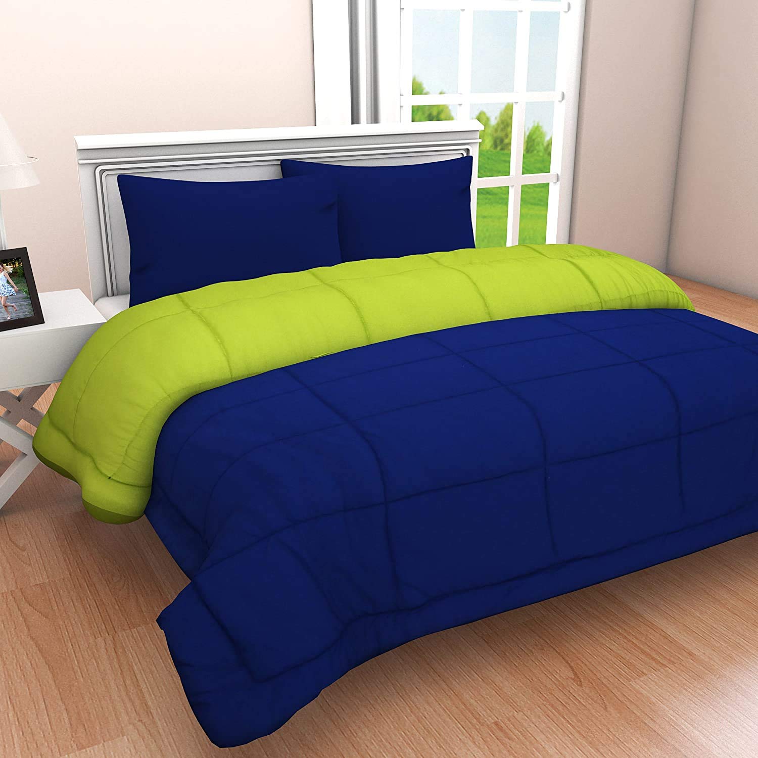 Svt Microfiber 200Tc Comforter (Single Bed_Blue & Green)