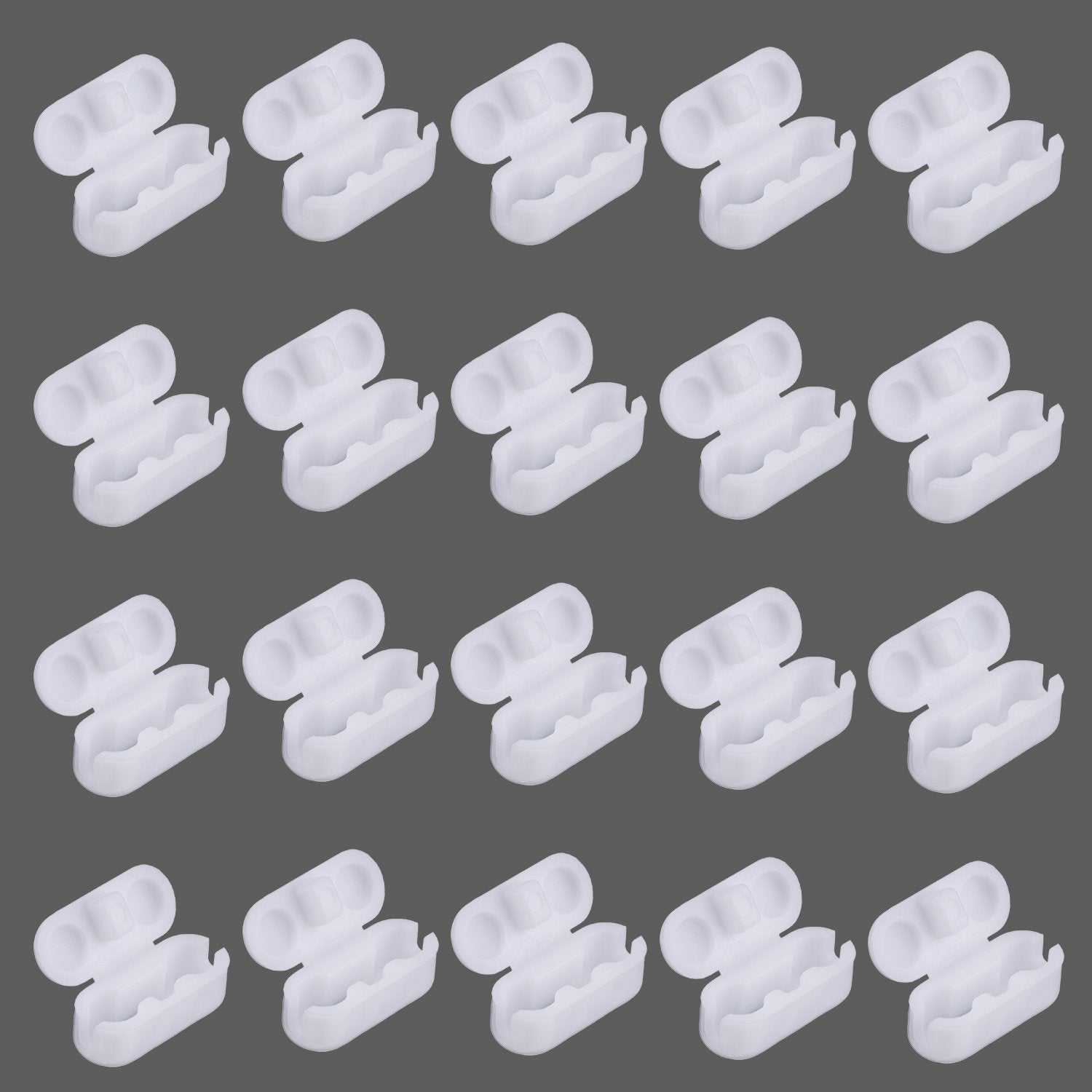 20 Pack Replacement Vertical Roman Roller Blind Ball Chain Cord Connector Clips (Plastic A)