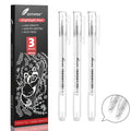 White Pens, 3Pack, White Gel Pens For Artists,0.8Mm Extra Fine Point, White Gel Pen, White Ink Pen, White Pens For Black Paper,